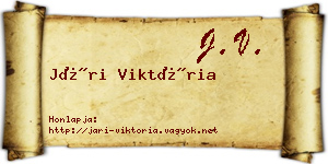 Jári Viktória névjegykártya