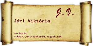 Jári Viktória névjegykártya